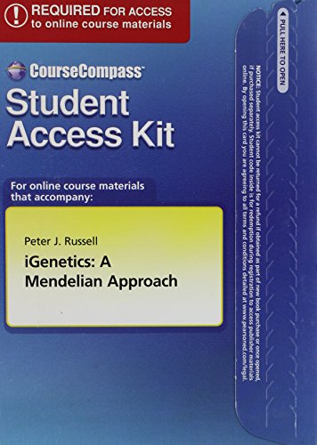 CourseCompass Student Access Kit for iGenetics: A Mendelian Approach