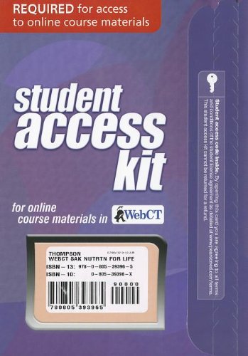 WebCT Student Access Kit for Nutrition for Life