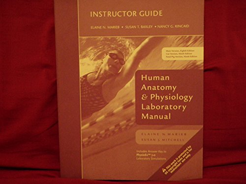 Human Anatomy & Physiology Laboratory Manual, Instructor Guide, Main Version Eighth Edition, Cat Version Ninth Edition, Fetal Pig Version Ninth Edition