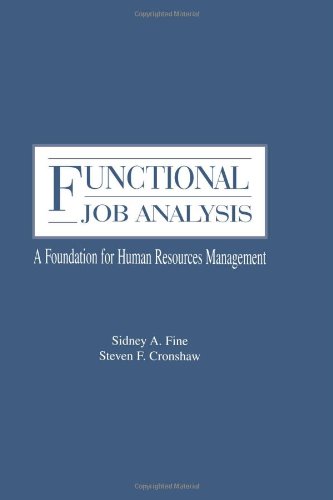 Functional Job Analysis: A Foundation for Human Resources Management (Applied Psychology Series)