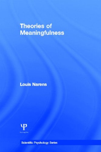 Theories of Meaningfulness (Scientific Psychology Series)
