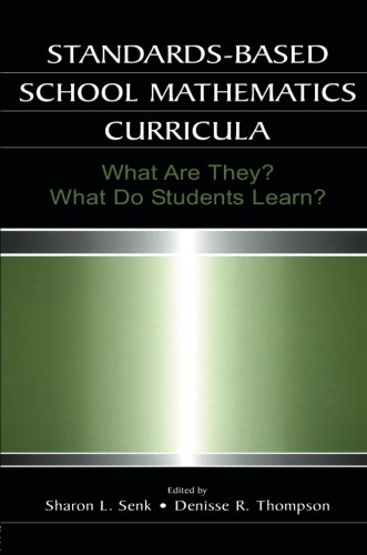 Standards-based School Mathematics Curricula: What Are They? What Do Students Learn? (Studies in Mathematical Thinking and Learning Series)