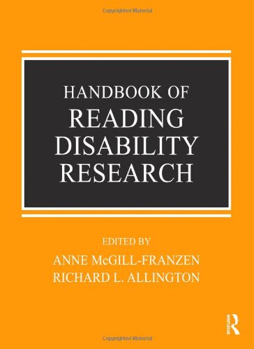 Handbook of Reading Disability Research