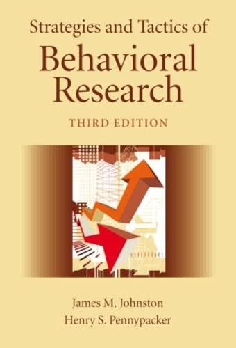 Book Cover Strategies and Tactics of Behavioral Research
