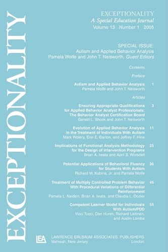 Autism and Applied Behavior Analysis: A Special Issue of exceptionality