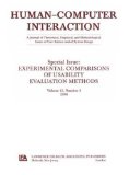 Experimental Comparisons of Usability Evaluation Methods: A Special Issue of Human-Computer Interaction