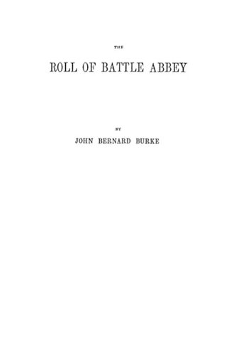 The Roll of Battle Abbey