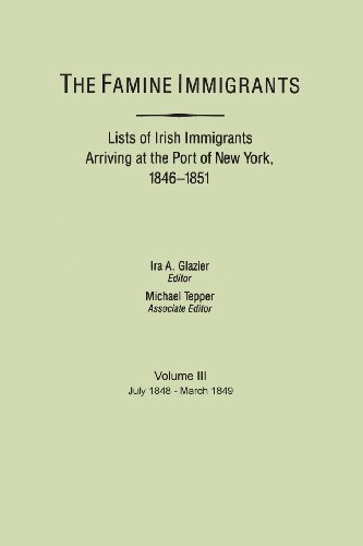 The Famine Immigrants Lists of Irish Immigrants Arriving at the Port of New