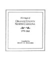 Marriages of Orange County, North Carolina, 1779-1868 (#2766)
