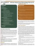 Genealogy at a Glance: African American Genealogy Research