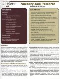 Genealogy at a Glance: Ancestry.com Research