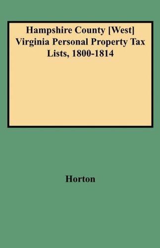 Hampshire County [West] Virginia Personal Property Tax Lists, 1800-1814