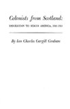 Colonists from Scotland: Emigration to North America, 1707-1783