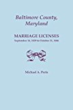 Baltimore County, Maryland, Marriage Licenses: September 14, 1839 to October 31, 1846