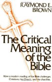 The Critical Meaning of the Bible