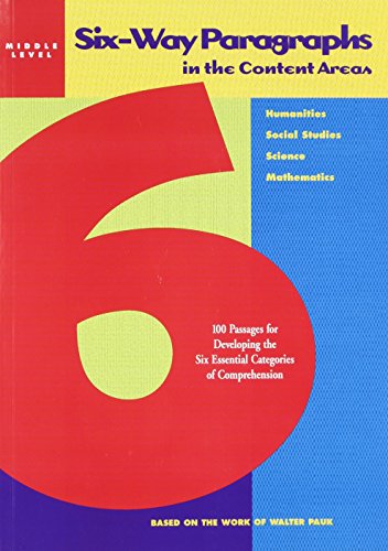 Six-Way Paragraphs in the Content Areas: Middle Level