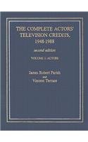 The Complete Actors' Television Credits, 1948-1988 vol 1 only (Volume 1)