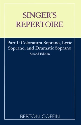The Singer's Repertoire, Part I