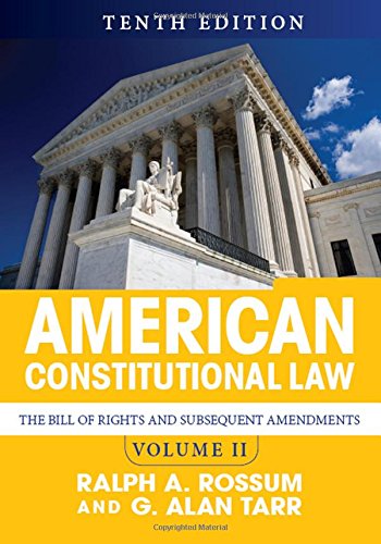 Book Cover American Constitutional Law, Volume II: The Bill of Rights and Subsequent Amendments