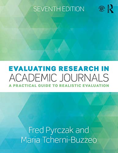 Book Cover Evaluating Research in Academic Journals: A Practical Guide to Realistic Evaluation