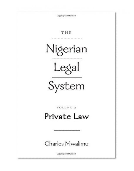 The Nigerian Legal System: Volume 2: Private Law