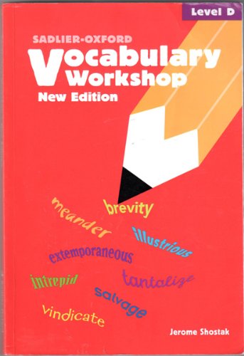 Book Cover Vocabulary Workshop: Level D