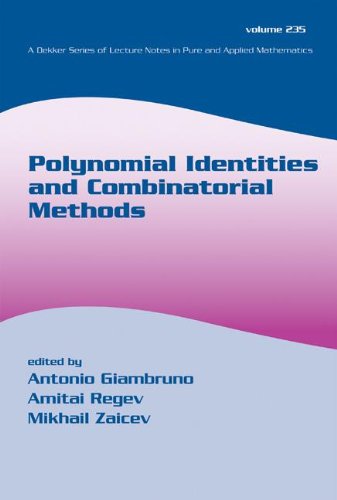 Polynomial Identities And Combinatorial Methods (Lecture Notes in Pure and Applied Mathematics)