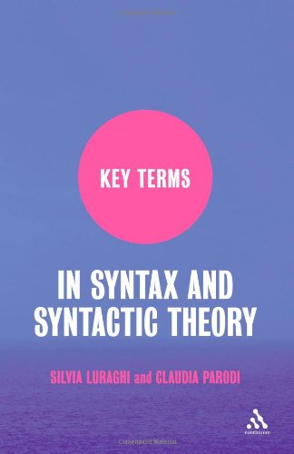 Key Terms in Syntax and Syntactic Theory
