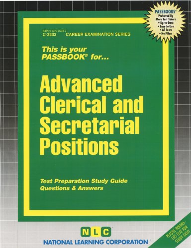 Advanced Clerical and Secretarial Positions (Passbooks)