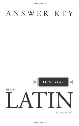 Book Cover Henle First Year Latin - Answer Key