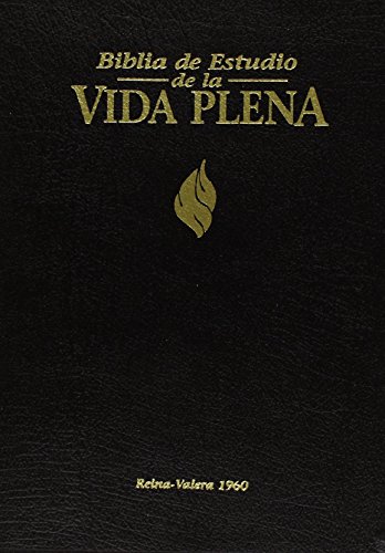 Book Cover Biblia de Estudio Vida Plena, Español, Piel Negro