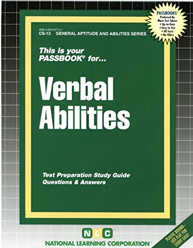 VERBAL ABILITIES (General Aptitude and Abilities Series) (Passbooks)