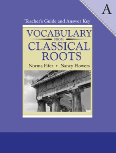 Book Cover Vocabulary From Classical Roots Book A Teacher's Guide and Answer Key