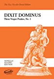 DIXIT DOMINUS 3 VESPER       PSALMSVOCAL SCORE            V/S (Novello Handel Edition)