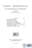 8 Madrigals by Elizabethan Composers