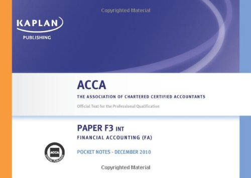 F3 Financial Accounting Fa (Int) - Pocket Notes