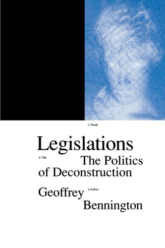 Book Cover Legislations: The Politics of Deconstruction (Phronesis Series)