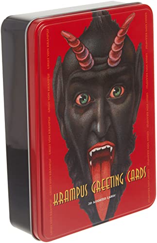 Book Cover Krampus Greeting Cards Set One: 20 Assorted Cards in Deluxe Tin