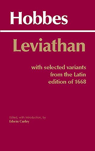 Book Cover Leviathan: With selected variants from the Latin edition of 1668 (Hackett Classics)