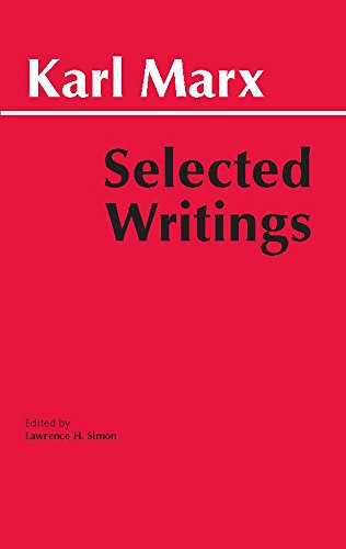 Book Cover Marx: Selected Writings (Hackett Classics)
