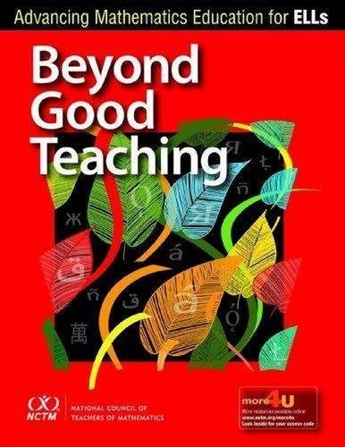 Book Cover Beyond Good Teaching: Advancing Mathematics Education for ELLs