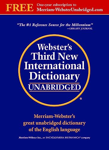 Webster's Third New International Dictionary, Unabridged - Largest, Most Comprehensive Printed American Dictionary