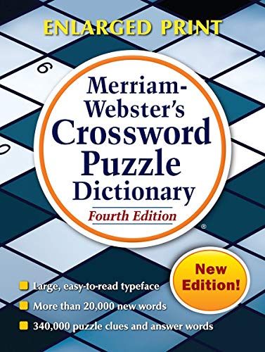 Book Cover Merriam-Webster's Crossword Puzzle Dictionary, 4th Ed., Enlarged Print Edition, Newest Edition