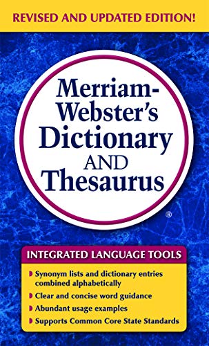 Book Cover Merriam-Webster's Dictionary and Thesaurus, Newest Edition (c) 2014