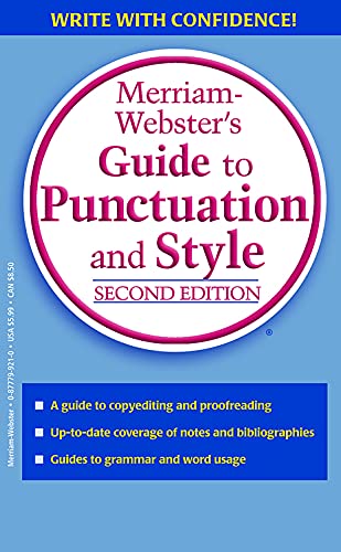 Book Cover Merriam-Webster's Guide to Punctuation and Style, Second Edition