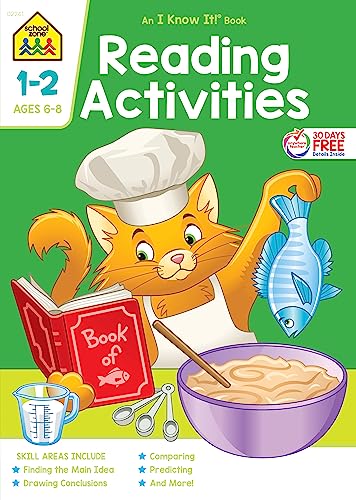 Book Cover School Zone - Reading Activities Workbook - 64 Pages, Ages 6 to 8, 1st Grade, 2nd Grade, Comprehension, Comparing, Contrasting, Evaluating, and More (School Zone I Know It!® Workbook Series)