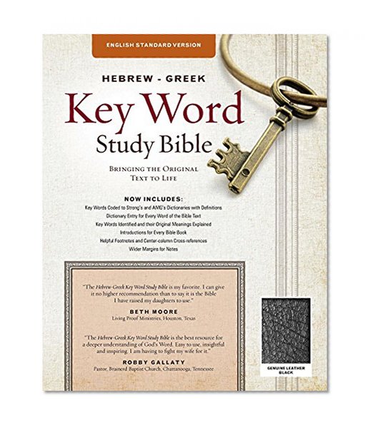 The Hebrew-Greek Key Word Study Bible: ESV Edition, Black Genuine Leather (Key Word Study Bibles)