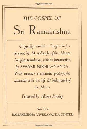 Book Cover The Gospel of Sri Ramakrishna