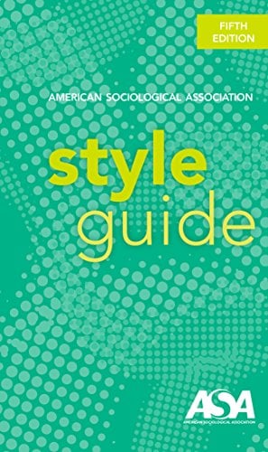 Book Cover American Sociological Association Style Guide