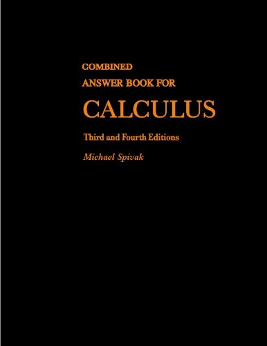 Book Cover Combined Answer Book For Calculus Third and Fourth Editions